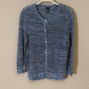 Ann Taylor Factory Marled Button-Front Cardigan